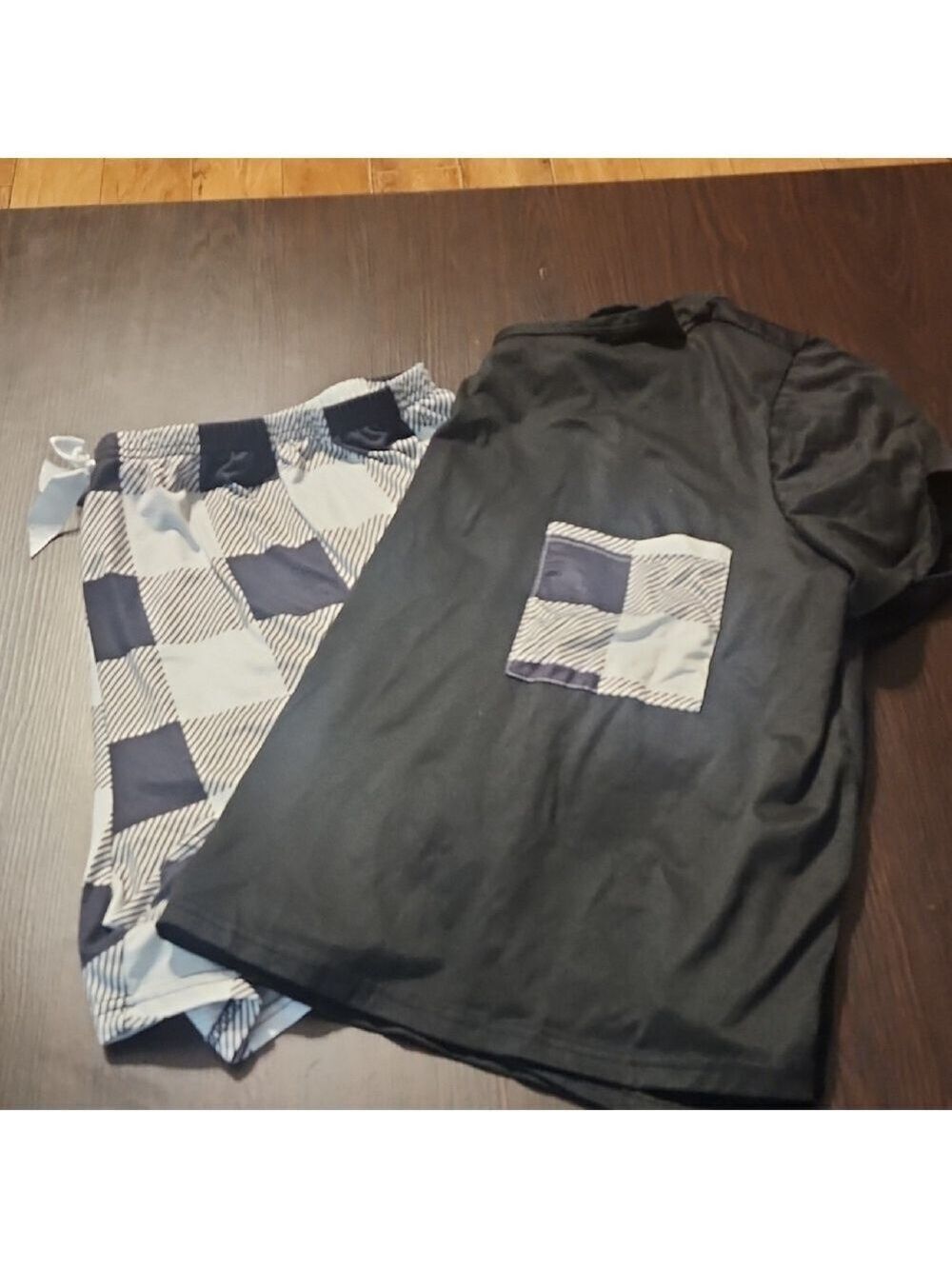 SHEIN Black and Blue Pajama Set